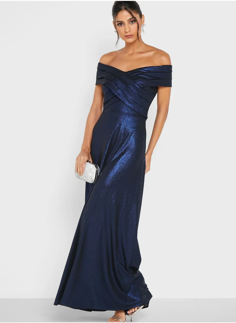 Ella Limited Edition Shimmer Off Shoulder Dress