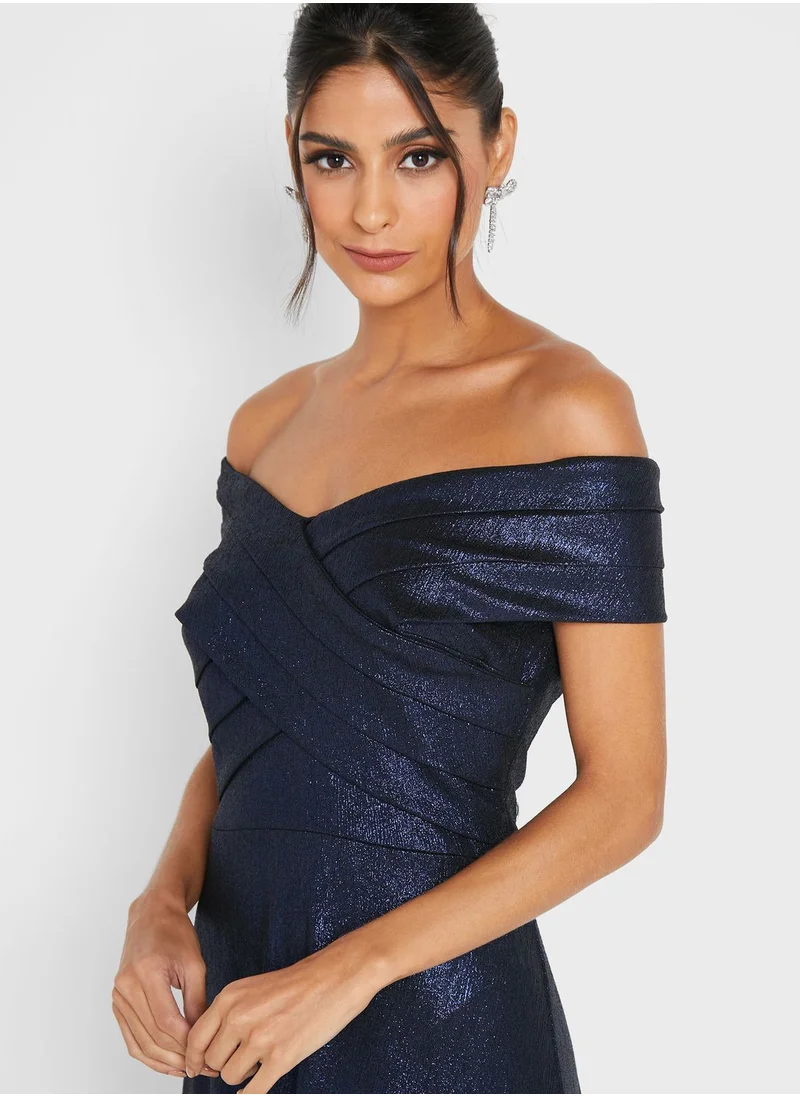 Ella Limited Edition Shimmer Off Shoulder Dress