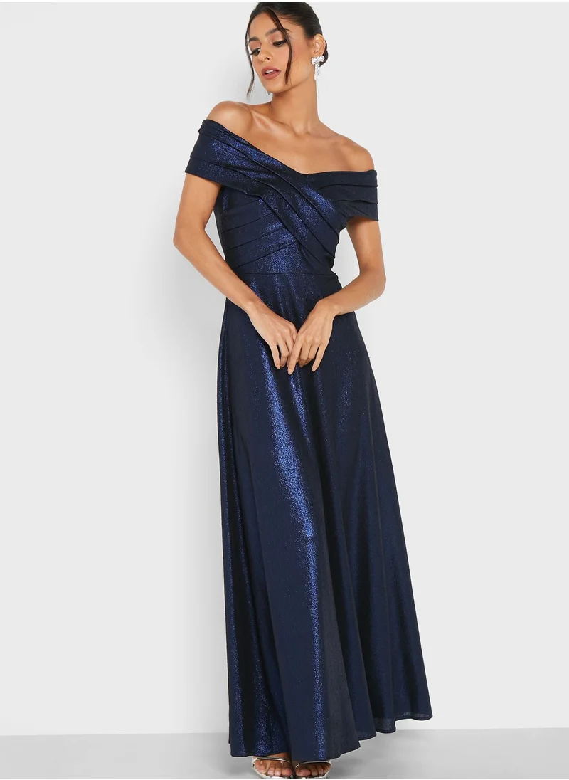 Ella Limited Edition Shimmer Off Shoulder Dress