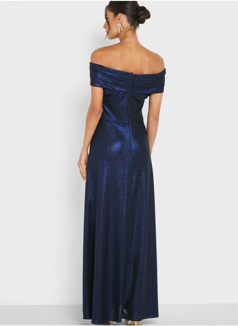 Ella Limited Edition Shimmer Off Shoulder Dress