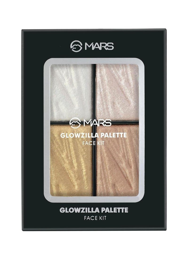 Mars - MARS Glowzilla Highlighter Face Palette | Ultra Blendable & Long Lasting | Blinding Glow (12.0 gm) (SHADE-02) - Image 1