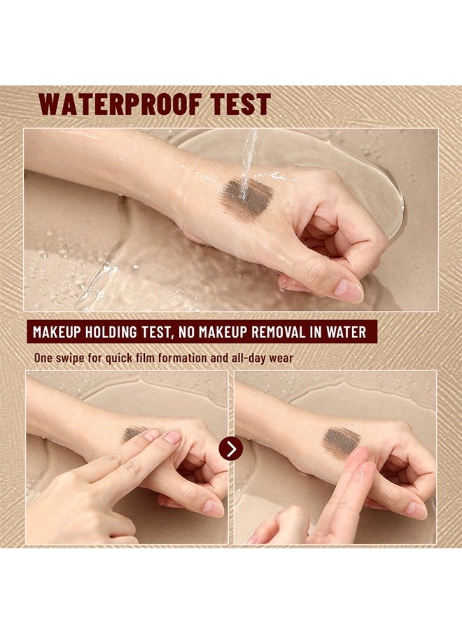 QiBest - 2 in 1 Brow Styling and Cream ,Clear Brow Styling and Brow Smoothing Cream Waterproof Quick Dry Three Dimensional Eyebrow Shaping Pomade Styling Gel Dark Brown - Image 1