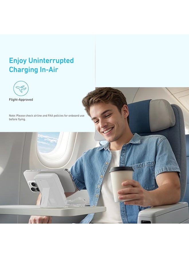 توبيز باور بنك لاسلكي Toby’s PB-02 MagSafe سعة 10000mAh شحن سريع 18 واط منفذ Type-C مخرج لاسلكي ثلاثي مع حامل محمول ABS مثالي للسفر والأجهزة - Image 4