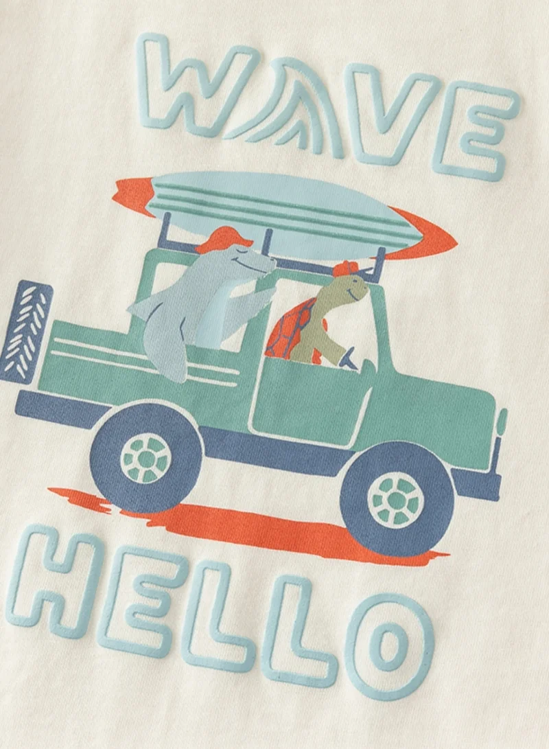 Dave & Bella Boys summer Car t-shirt & Chambray short set
