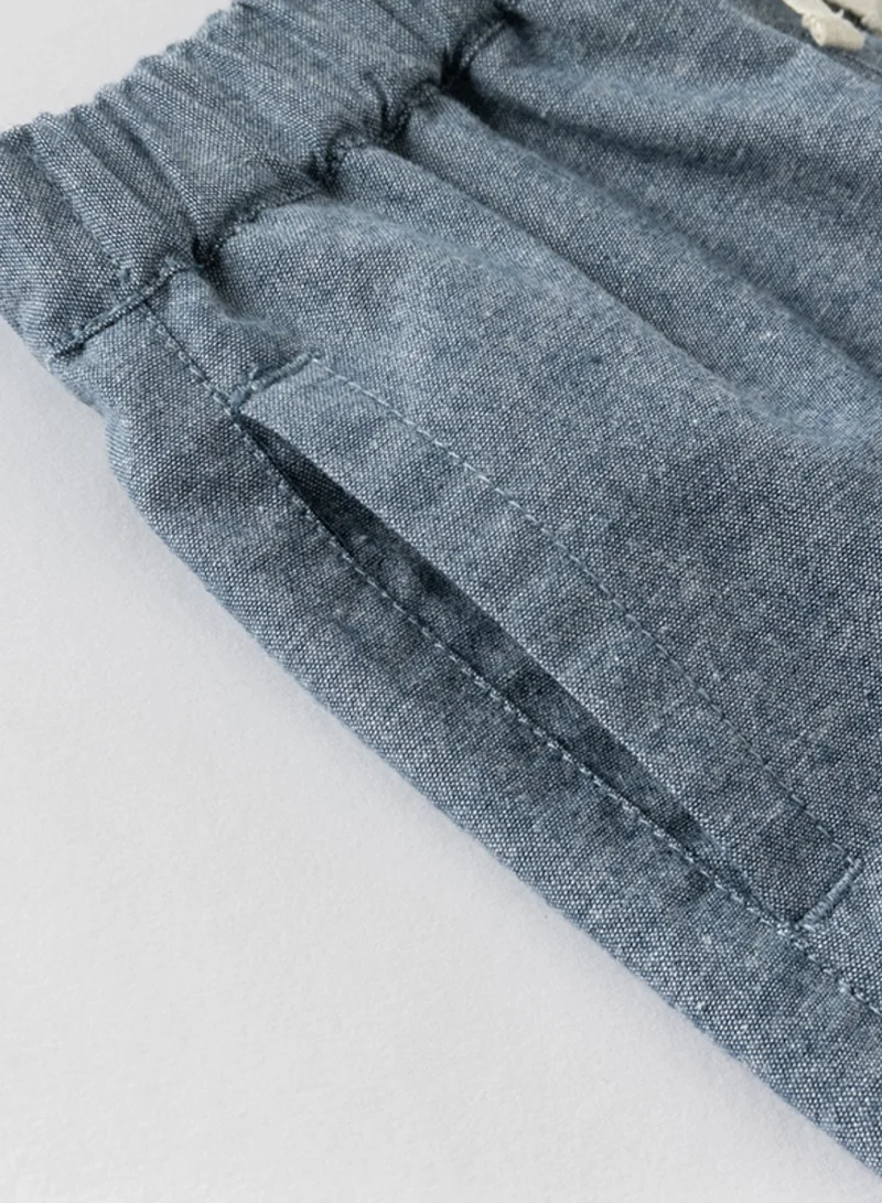 Dave & Bella Boys summer Car t-shirt & Chambray short set