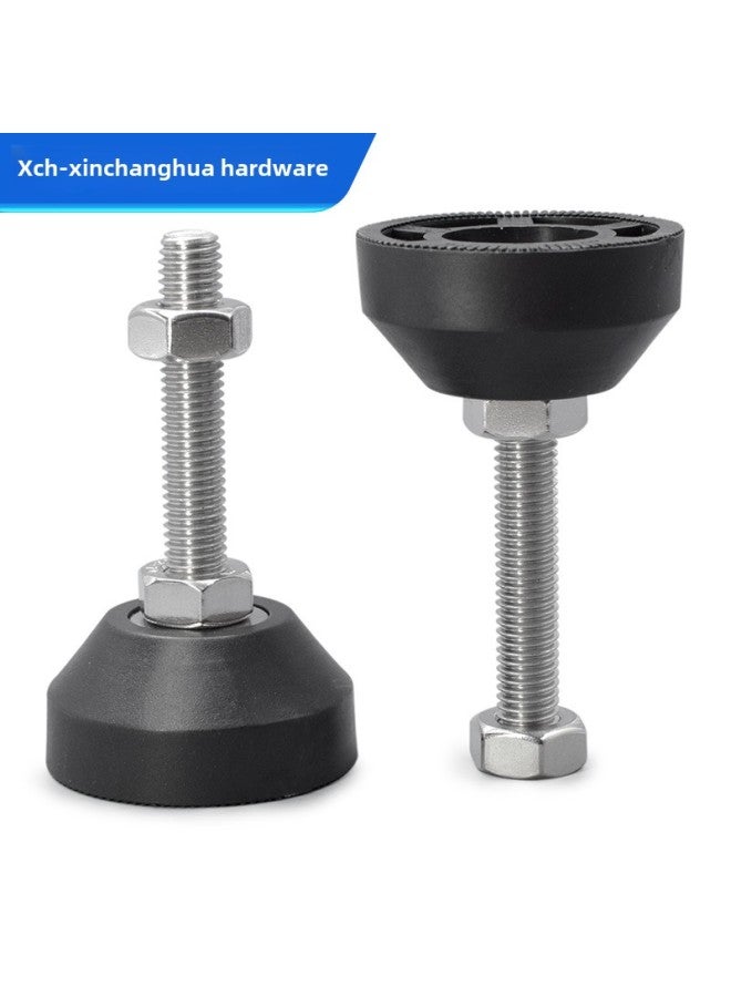 304 Stainless Steel Nylon Fixed Foot Cup Anchor Screw Adjustable Foot Pad Support Foot Cup Adjustable Foot M4M5M6M8-Specifications:Φ80*M20*160mm - Image 4