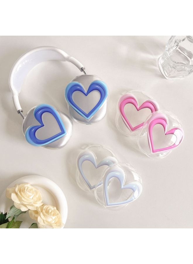 Generic - Collection Love Headphone Bag 1-10 Cute Transparent Solid Color For AirPods Max Headphone Case-Specifications:Axejb_4 Transparent Blue - Image 1