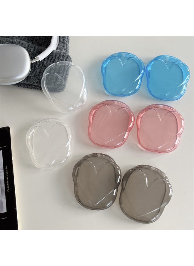 Generic - Collection Love Headphone Bag 1-10 Cute Transparent Solid Color For AirPods Max Headphone Case-Specifications:Axejb_4 Transparent Blue - Image 1