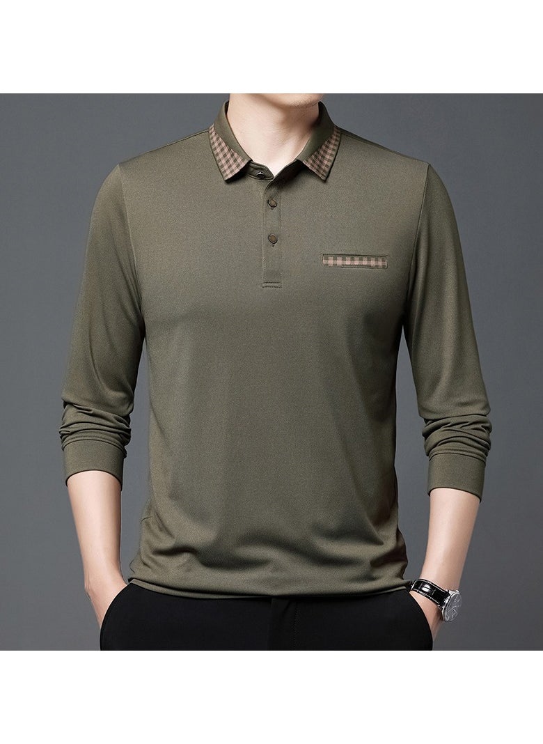 Shougu - Business And Leisure High-end Elastic Wrinkle Resistant Polo Shirt - Image 1
