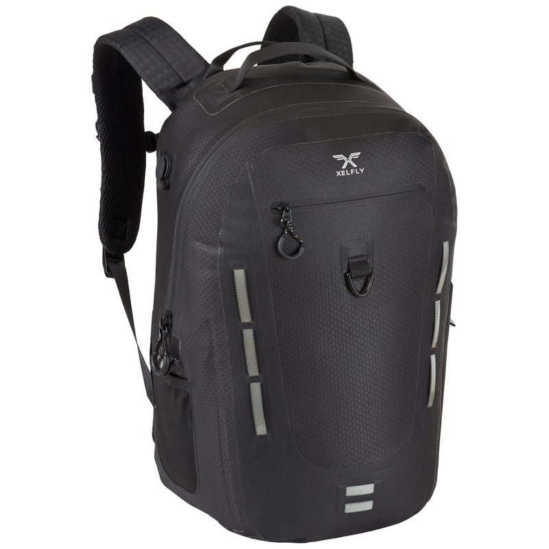 Xelfly Submersipack Waterproof Backpack - Submersible, Inflatable, Floating TPU Coated Durable Nylon Dry Bag with Airtight Zipper for Kayak, Fishing, Boating, Hiking, Paddle Board (Black, 25L) - Image 2
