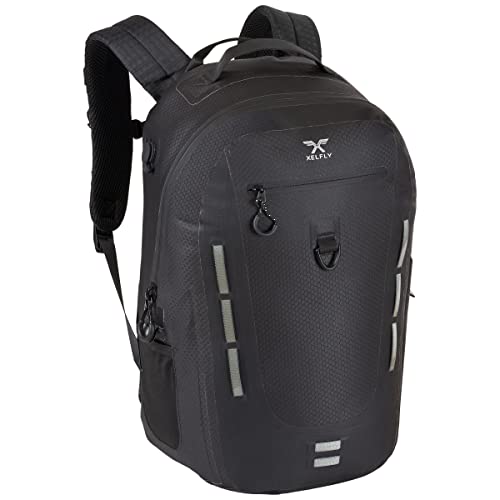 Xelfly Submersipack Waterproof Backpack - Submersible, Inflatable, Floating TPU Coated Durable Nylon Dry Bag with Airtight Zipper for Kayak, Fishing, Boating, Hiking, Paddle Board (Black, 25L) - Image 1