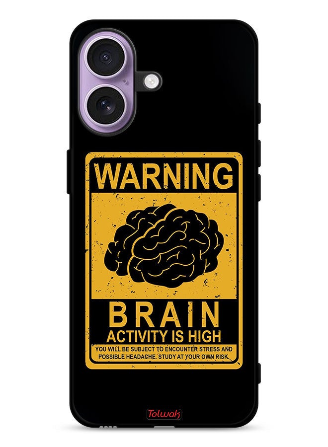 Tolwak Apple iPhone 17 Protective Case Cover Warning Brain Activity Is High - Image 1