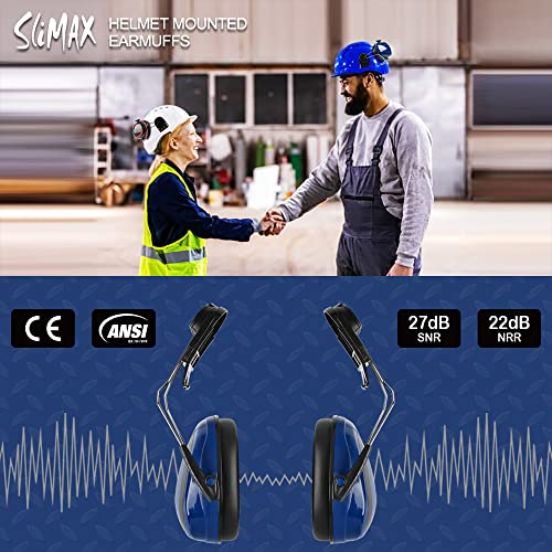 GREEN DEVIL Hearing Protection Ear Muffs For Hard Hat SNR27dB/NRR 22dB Noise reduction Low Profile Helmet mounted Safety Earmuff for Construction or Manufacturing - Image 5