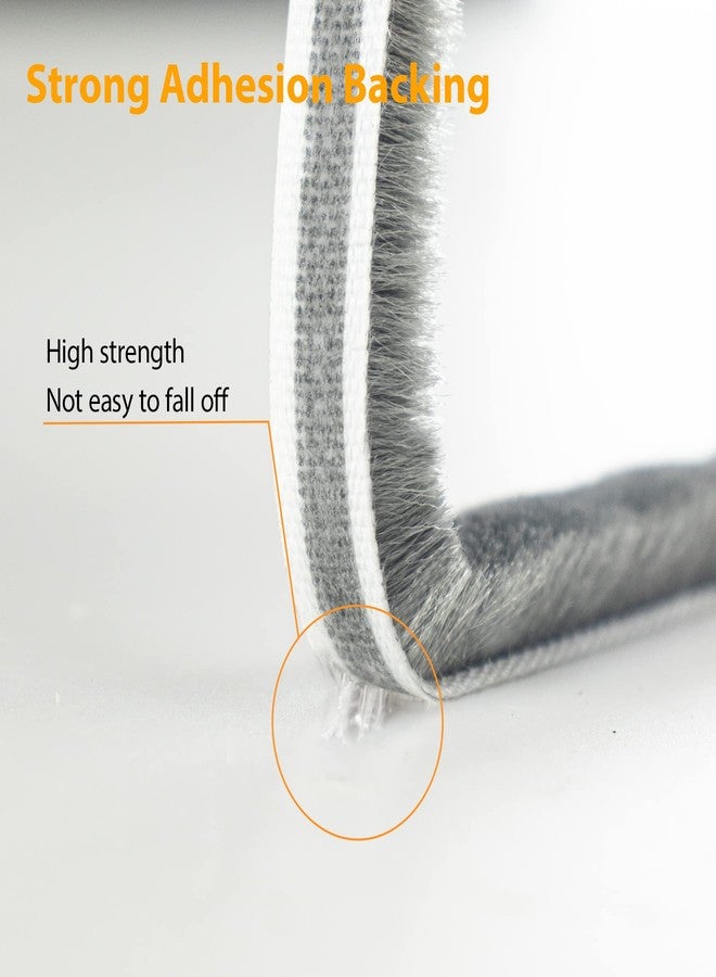 Bruiefpap Self-adhesive Window Door Seal Strip Sound Insulation, Windproof, Dustproof, Strong Adhesiveness, 1.8cm Wide x 1cm Thick, Grey - Image 3
