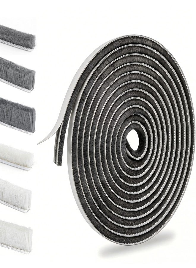 Bruiefpap Self-adhesive Window Door Seal Strip Sound Insulation, Windproof, Dustproof, Strong Adhesiveness, 1.8cm Wide x 1cm Thick, Grey - Image 1