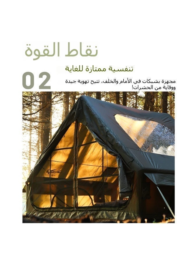 باكي الحوت خيمة التخييم قابلة للنفخ مناسبة لـ 4-6 أشخاص ، في الهواء الطلق ، مع نوافذ ، خيمة التخييم المقاومة للماء المحمولة ، خيام الهواء ذاتية الدعم للماء / مقاومة للرياح / العزل لجميع الموسم ، خيمة الكاربا قابلة للنفخ ، خيمة الملاذ ، تأتي مع حقيبة تخزين بسيطة ومحمولة - Image 3