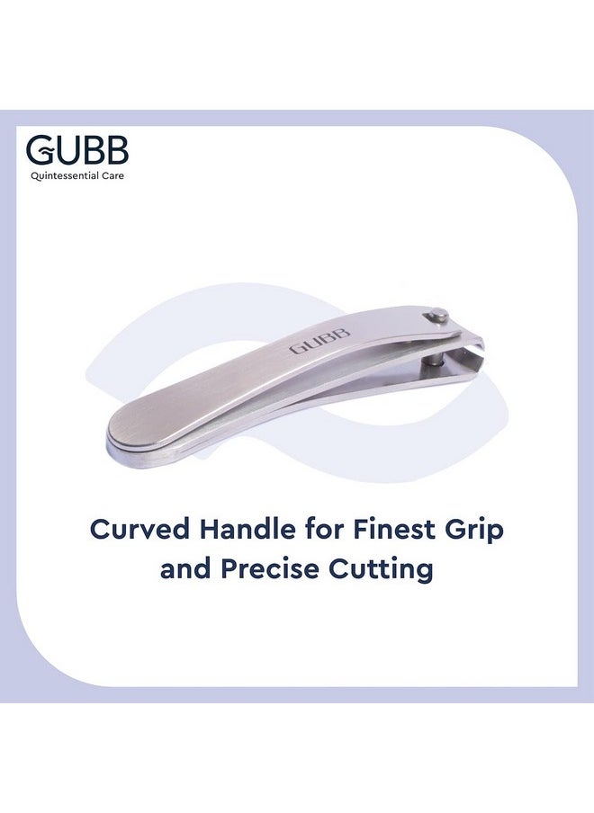 GUBB - Curved Nail Clipper For Men & Women | Stainless Steel Nail Cutter That Fits In Nails Easily | Designed For Women & Men | Sharp Blades | Made With Stainless Steel | For Well-Groomed Nails - Image 1