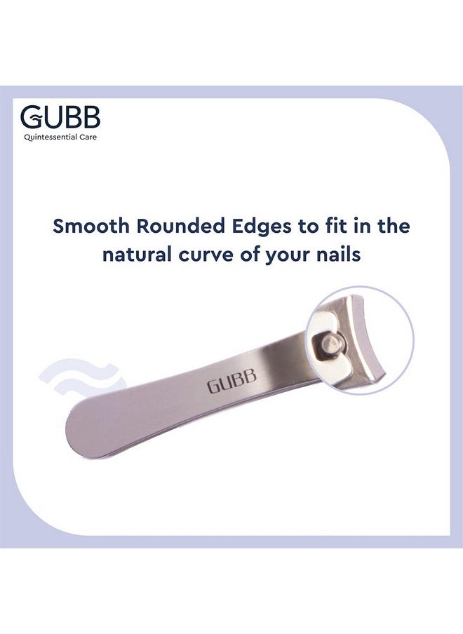 GUBB - Curved Nail Clipper For Men & Women | Stainless Steel Nail Cutter That Fits In Nails Easily | Designed For Women & Men | Sharp Blades | Made With Stainless Steel | For Well-Groomed Nails - Image 1