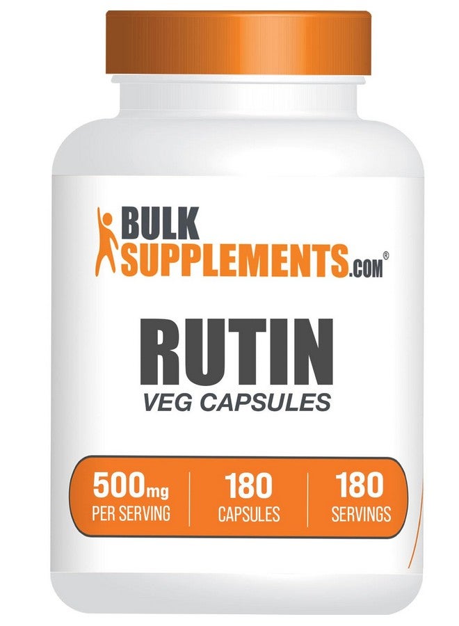 BulkSupplements.com Rutin 500mg Capsules - from Saphora Japonica, Rutin Supplement, Rutin Pills - Antioxidants Supplement - Vegan & Gluten Free, 1 Capsule per Serving, 180 Veg Capsules - Image 1