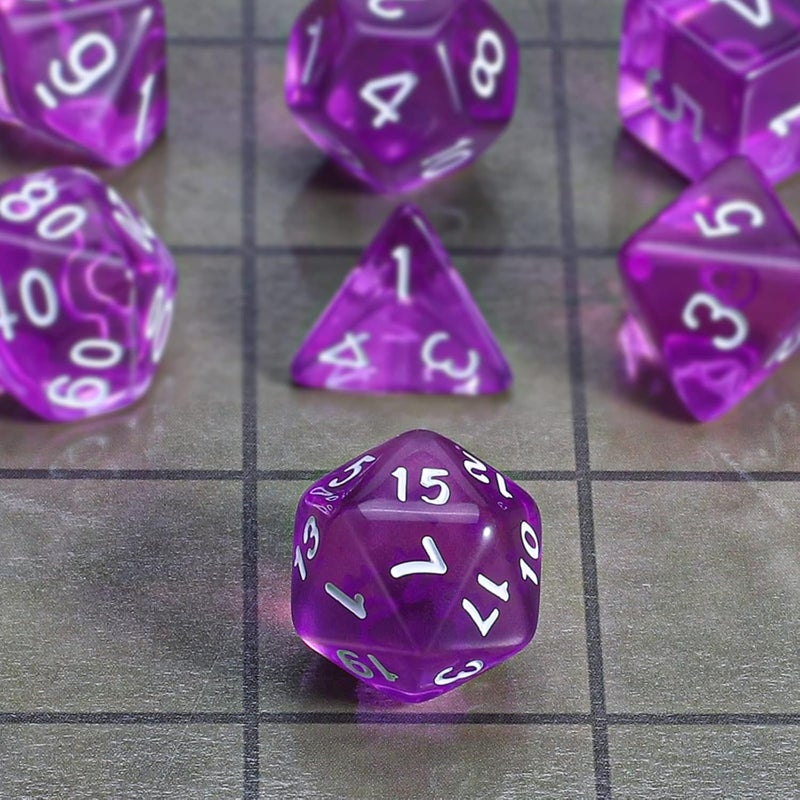 CiaraQ DND Polyhedral Dice Set with a Black Dice Bag for D&D RPG MTG Role Playing Table Games - Image 4