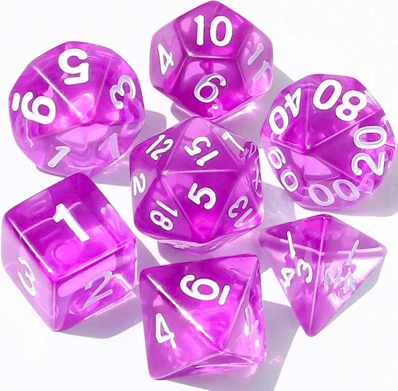 CiaraQ DND Polyhedral Dice Set with a Black Dice Bag for D&D RPG MTG Role Playing Table Games - Image 1