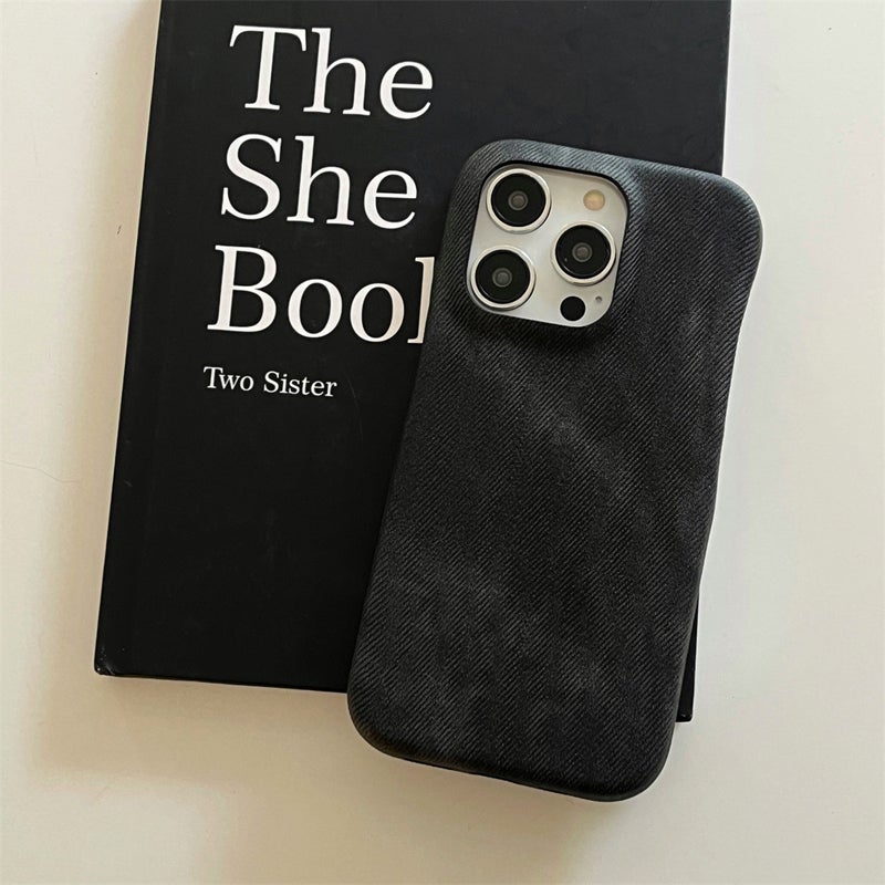 16 solid color Denim phone case for Apple 15/14PROMAX simple protective case iPhone13/12/11 - Image 1