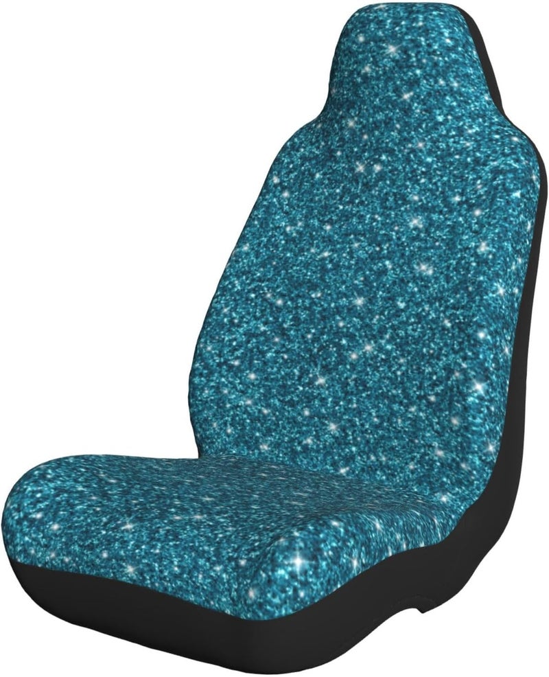 Green Ombre Glitters Car Seat Cover, Front Seat Protector Universal Auto Accessories, Car Decor for Sedan SUV Van Most Cars 1PCS - Image 1