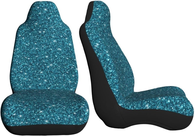 Green Ombre Glitters Car Seat Cover, Front Seat Protector Universal Auto Accessories, Car Decor for Sedan SUV Van Most Cars 1PCS - Image 3