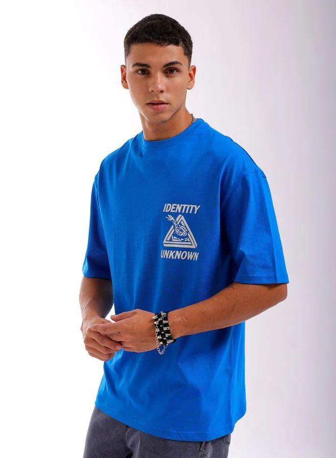 ذا انديان كراج كو Men Boxy Oversized Graphic Back Printed Round Neck Tshirt