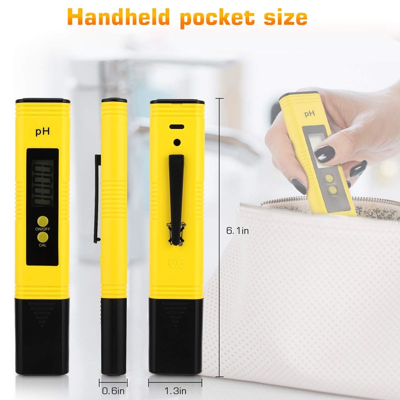Ruolan PH Meter for Water Hydroponics Digital PH Tester Pen 0.01 High Accuracy Pocket Size with 0-14 PH Measurement Range for Household Drinking, Pool and Aquarium - Image 3