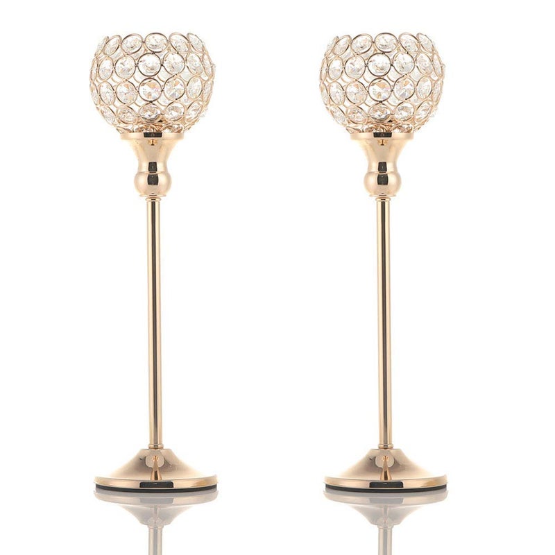 VINCIGANT Votive Candle Holders Pack of 2 for Modern Anniversary Celebration Halloween Wedding Coffee Table Decorative Centerpieces - Image 1