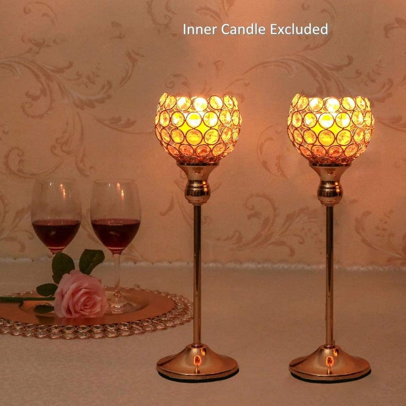 VINCIGANT Votive Candle Holders Pack of 2 for Modern Anniversary Celebration Halloween Wedding Coffee Table Decorative Centerpieces - Image 4