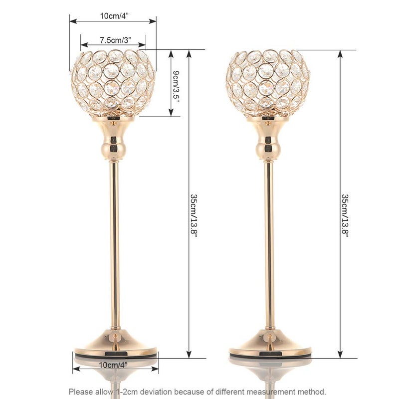 VINCIGANT Votive Candle Holders Pack of 2 for Modern Anniversary Celebration Halloween Wedding Coffee Table Decorative Centerpieces - Image 2