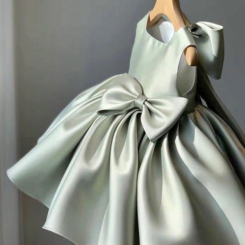 Children'S Princess Dress Dress High-End Western Girl'S Baby Little Flower Girl'S First Year Birthday Evening Dress - Image 4