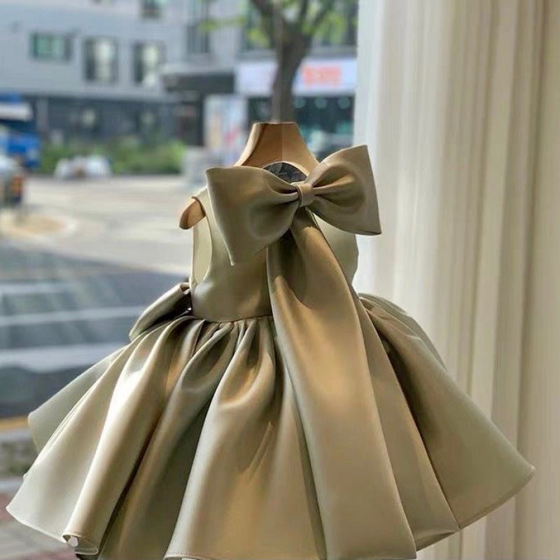 Children'S Princess Dress Dress High-End Western Girl'S Baby Little Flower Girl'S First Year Birthday Evening Dress - Image 3