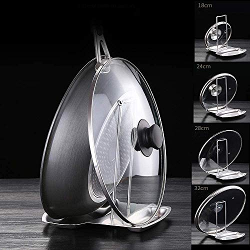ZYLONE Lid and Spoon Rest Shelf,304 Stainless Steel Pan Pot Cover Lid Rack Stand Organizer,ZYLONE Pan Lid Organizer Storage Soup Spoon Rests Utensils Kitchen Tool - Image 5