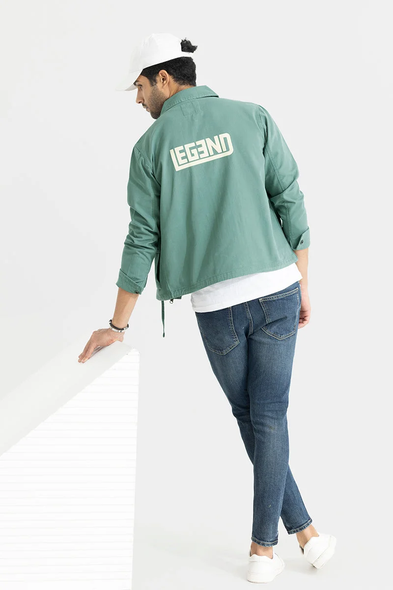 SNITCH Mint Printed Long Sleeve Relaxed Streetwear Overshirt