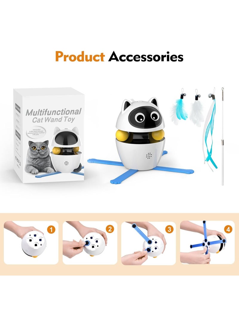 Bukela 3 in 1 Laser Cat Toys, Interactive Cat Toys for Indoor Cats, Automatic Rechargeable Electronic Kitten Toys, 3 Modes Random Trajectory Activated by - Image 2