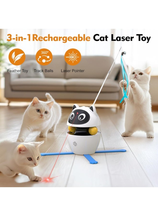 Bukela 3 in 1 Laser Cat Toys, Interactive Cat Toys for Indoor Cats, Automatic Rechargeable Electronic Kitten Toys, 3 Modes Random Trajectory Activated by - Image 5