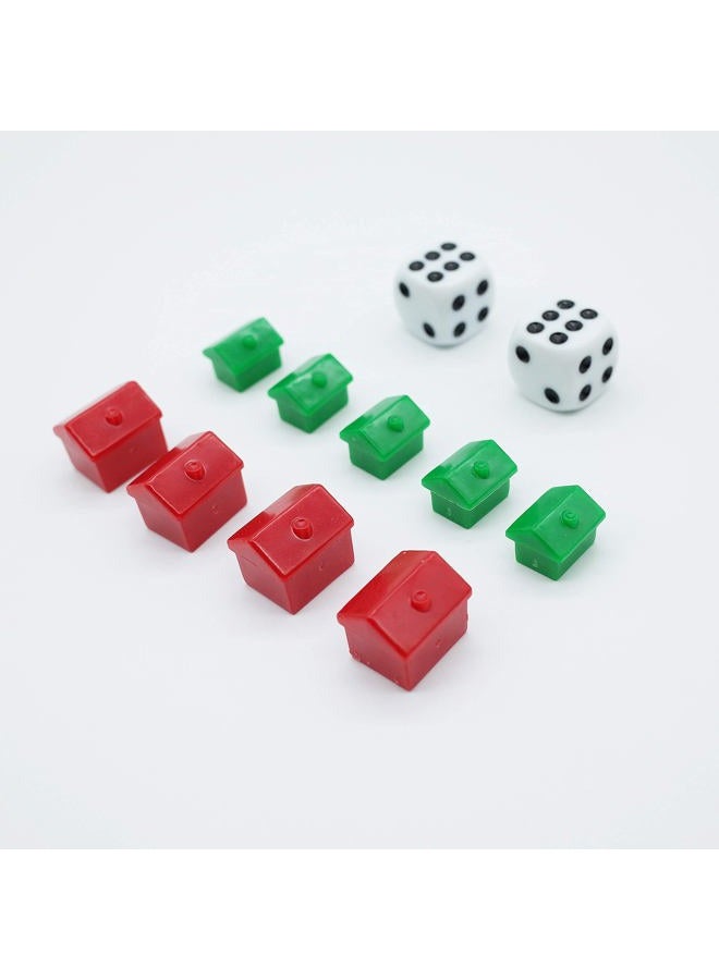 FOIBURELY Game Replacement Pieces Games Hotels Houses and Dice, Game Set of Plastic - Image 4