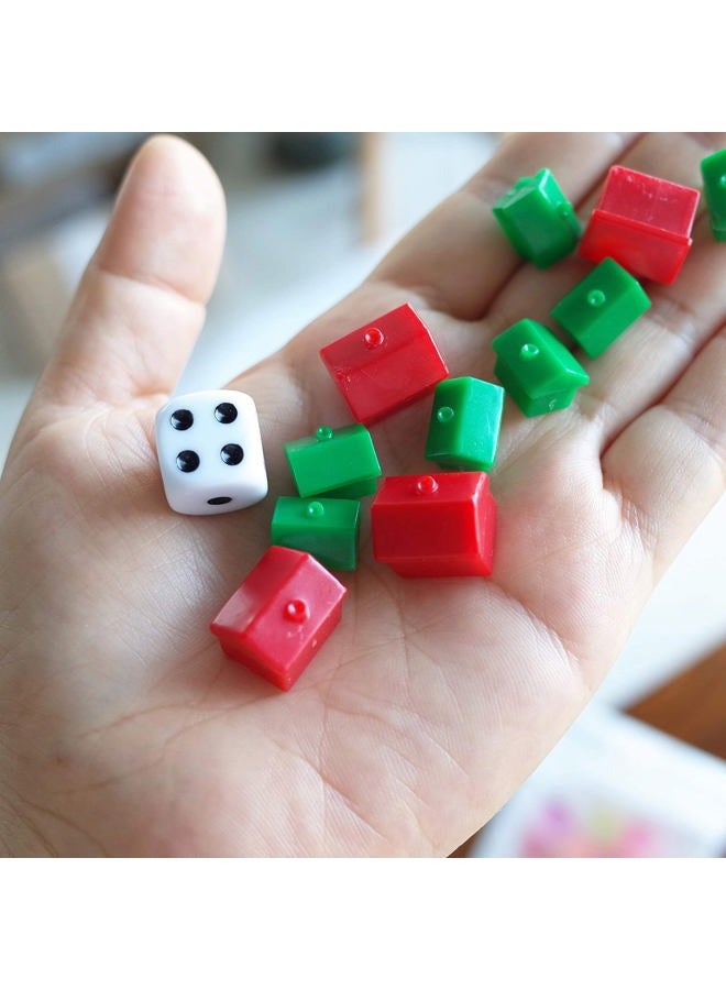 FOIBURELY Game Replacement Pieces Games Hotels Houses and Dice, Game Set of Plastic - Image 5