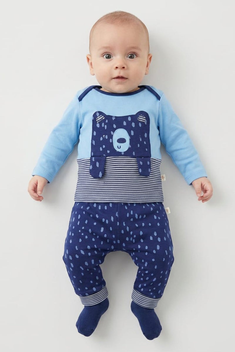 Hamleys Toddlers Boy 2 Pieces Allover Pyjama Set, Multicolor - Image 1