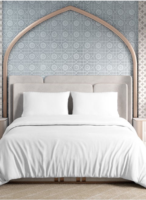 Solid 1 Duvet Cover + 1 Pillow Cover Single Cotton White 200x135cm