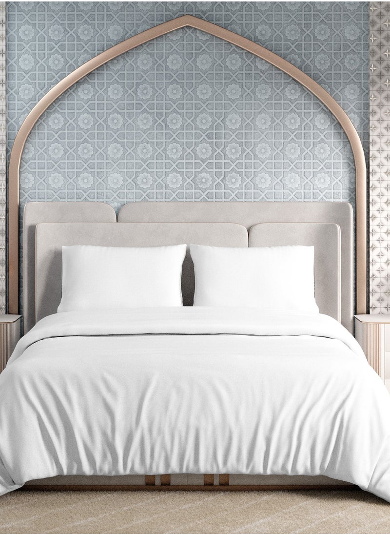 Solid 1 Duvet Cover + 1 Pillow Cover Single Cotton White 200x135cm