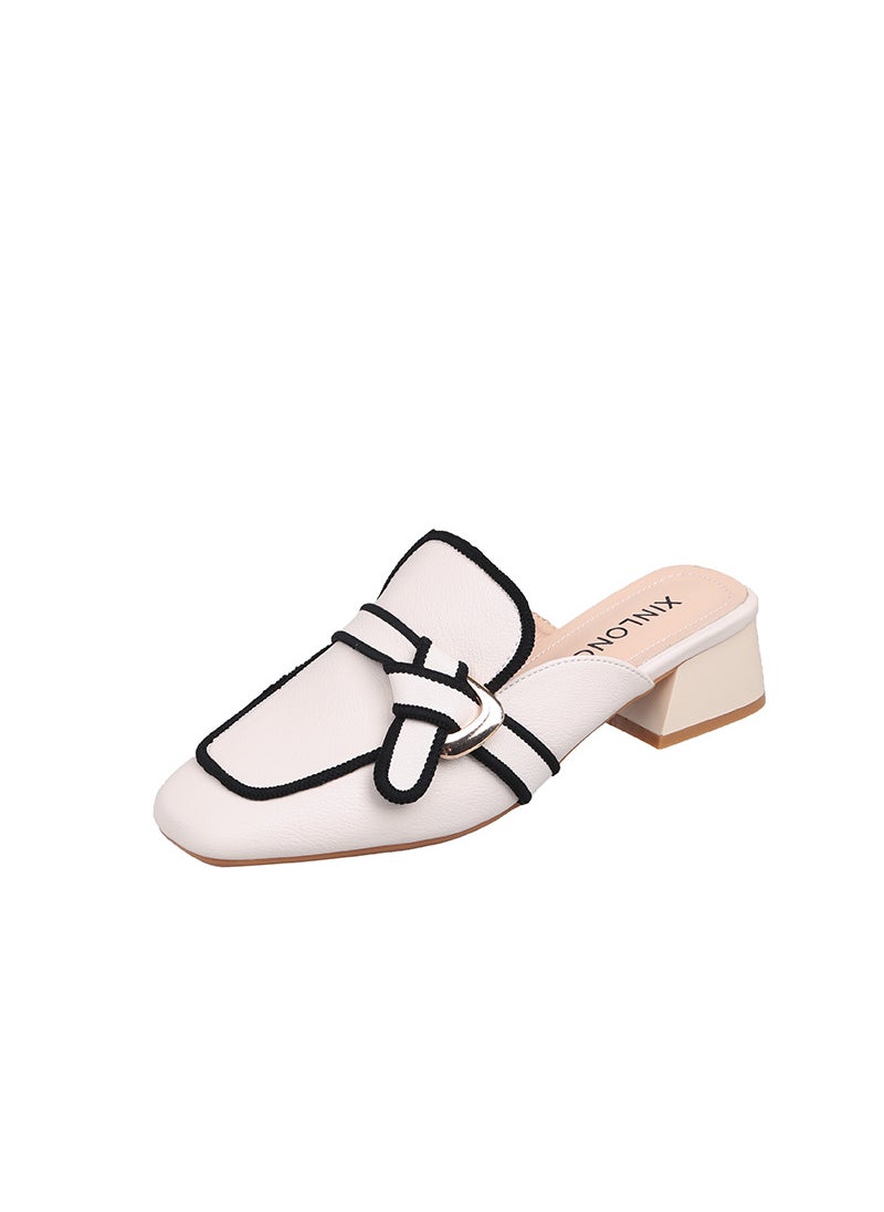 Generic - 2024 Spring Womens Mule Slippers Creamy-white - Image 1