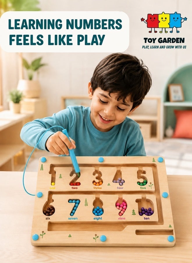 TOY GARDEN Running Pen Game for Kids – Interactive Moving Maze Game with Fast Track and Magnetic Pen | Fun Brain Teaser Toy - Image 1