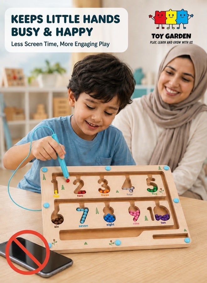 TOY GARDEN Running Pen Game for Kids – Interactive Moving Maze Game with Fast Track and Magnetic Pen | Fun Brain Teaser Toy - Image 2