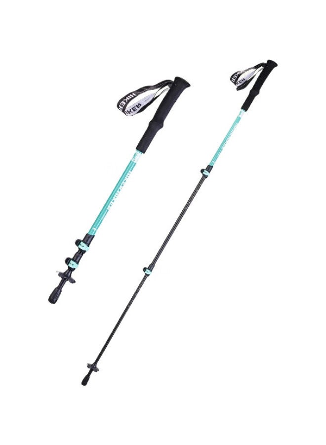 PELLIOT Outdoor Hiking Pole, Telescopic Walking Stick, Climbing Trekking Pole, Portable Trekking Cane, 16403641, Grass Green - Image 1