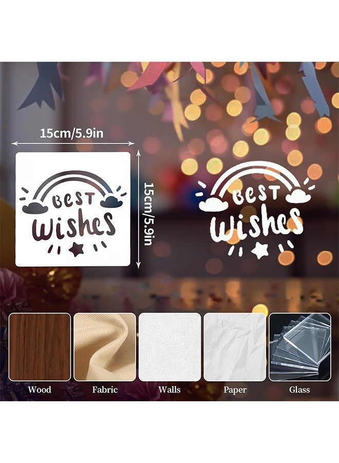 16 قطعة من قوالب عيد الميلاد للكيك، قياس 5.9x5.9 بوصة، قوالب رسم عيد الميلاد، قوالب كيك عيد الميلاد القابلة لإعادة الاستخدام، قوالب عيد الميلاد للرسم - Image 2