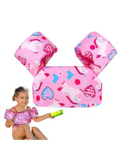 Toddler Swim Vest Baby Swim Jacket Float Swimming Float Vest Infant Pool Floaties for Swimming Aid Boys Girls Learn to Swim Pink Heart